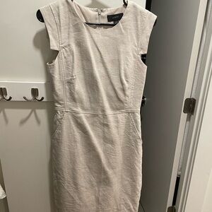 J. Crew Cream Interview Dress Linen